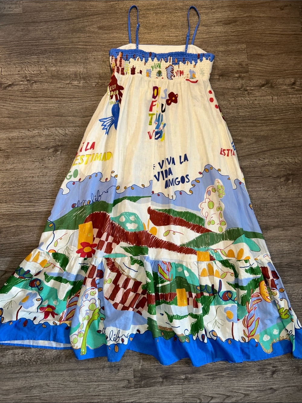 Rachel Zoe Viva La Vida Amigos Linen Blend Maxi Dress Size Small - Picture 5 of 12